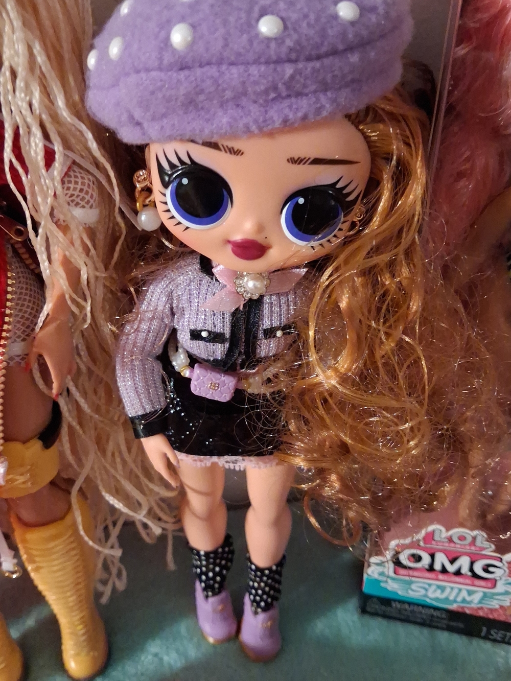 L.O.L. Surprise! OMG Purple Beret Fashion Doll with Gold Hair